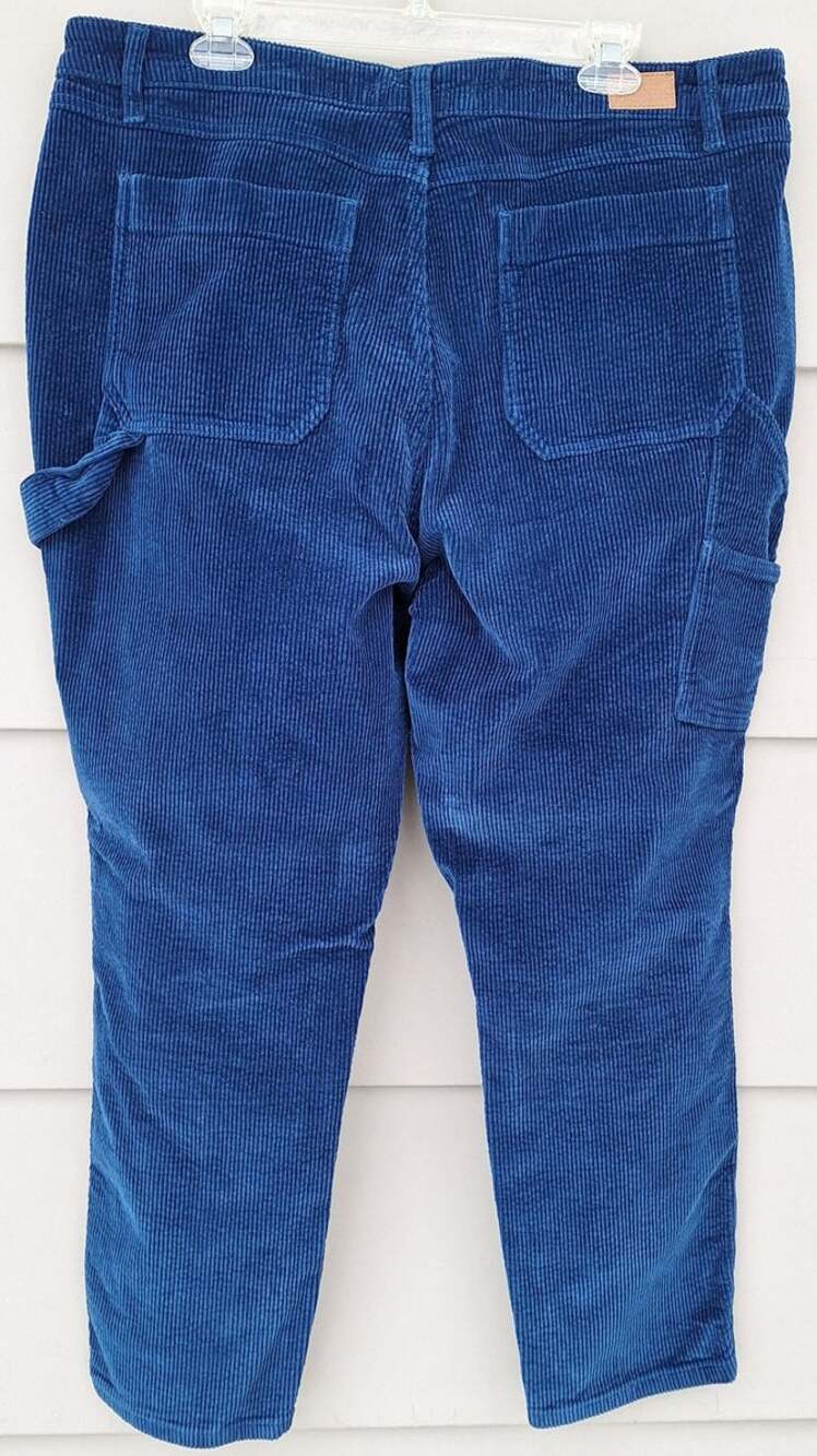 Judy Blue Corduroy Carpenter Slim Fit Pants Blue Size 32 x 26" Cotton Blend = 2X